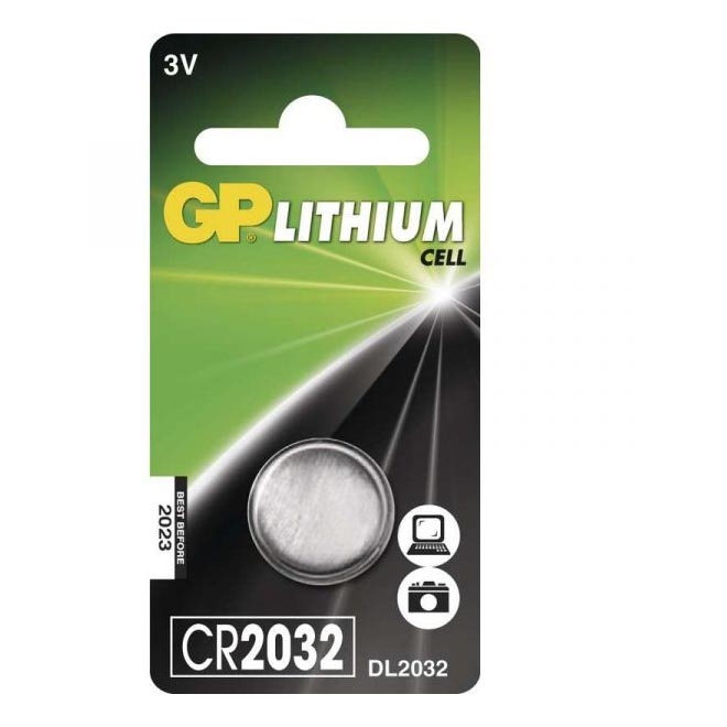 Batería de litio botón CR2032 GP LITHIUM 3V/220 mAh