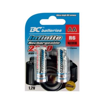 2 pz. Baterías recargables NiMH AA 2300 mAh 1,2V