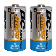 2 uds Batería recargable NiMH C 4000 mAh 1,2V