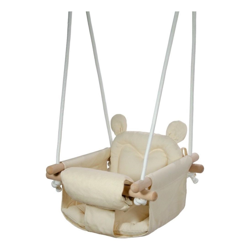 2Kids Toys - Columpio textil para niños color crema/haya