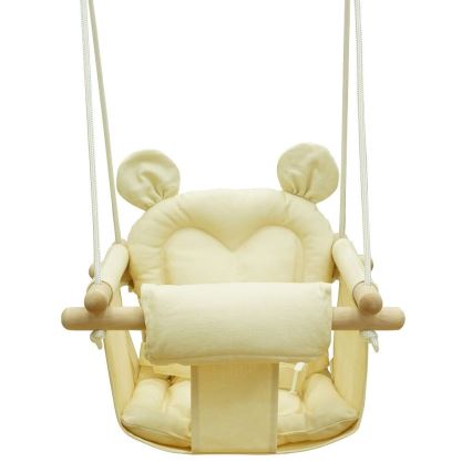 2Kids Toys - Columpio textil para niños color crema/haya