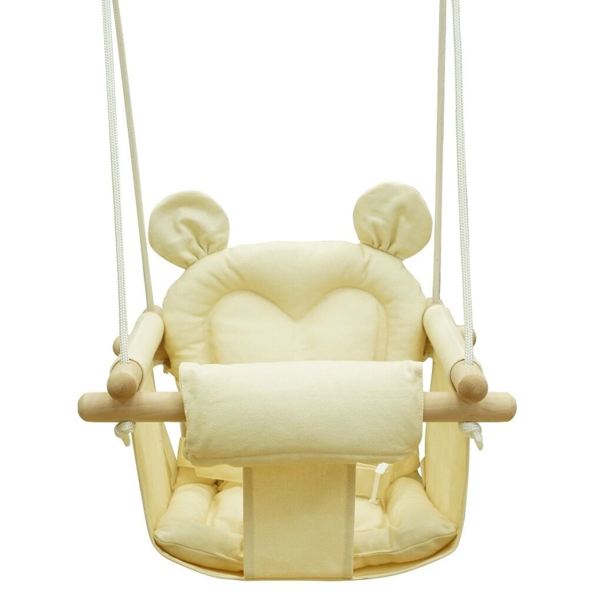 2Kids Toys - Columpio textil para niños color crema/haya