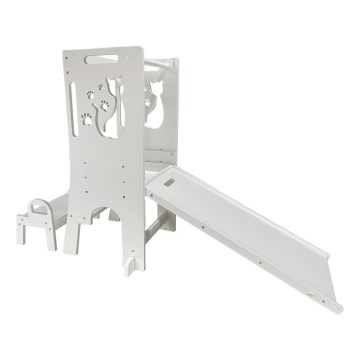 2Kids Toys - Torre de aprendizaje ajustable Gato con tobogán y pizarra
