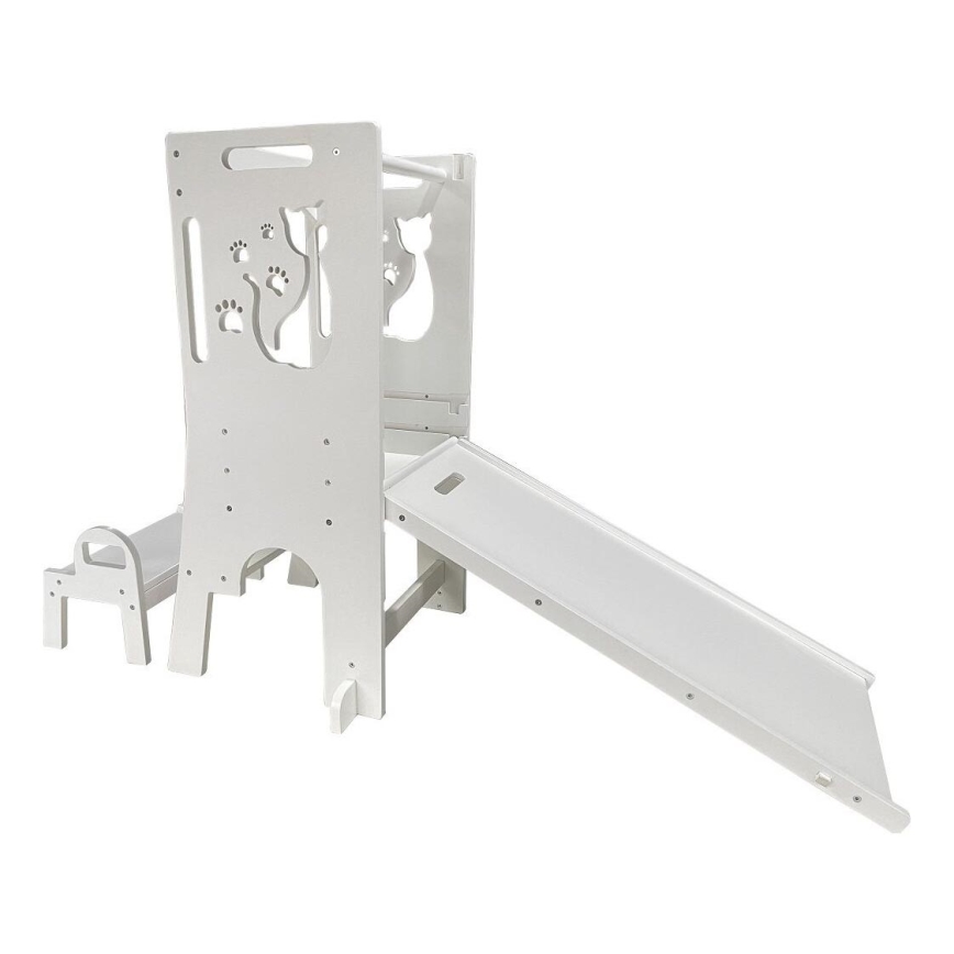2Kids Toys - Torre de aprendizaje ajustable Gato con tobogán y pizarra