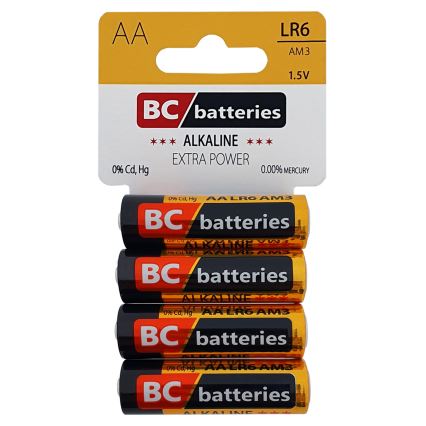 4 pz Batería alcalina EXTRA POWER AA 1,5V