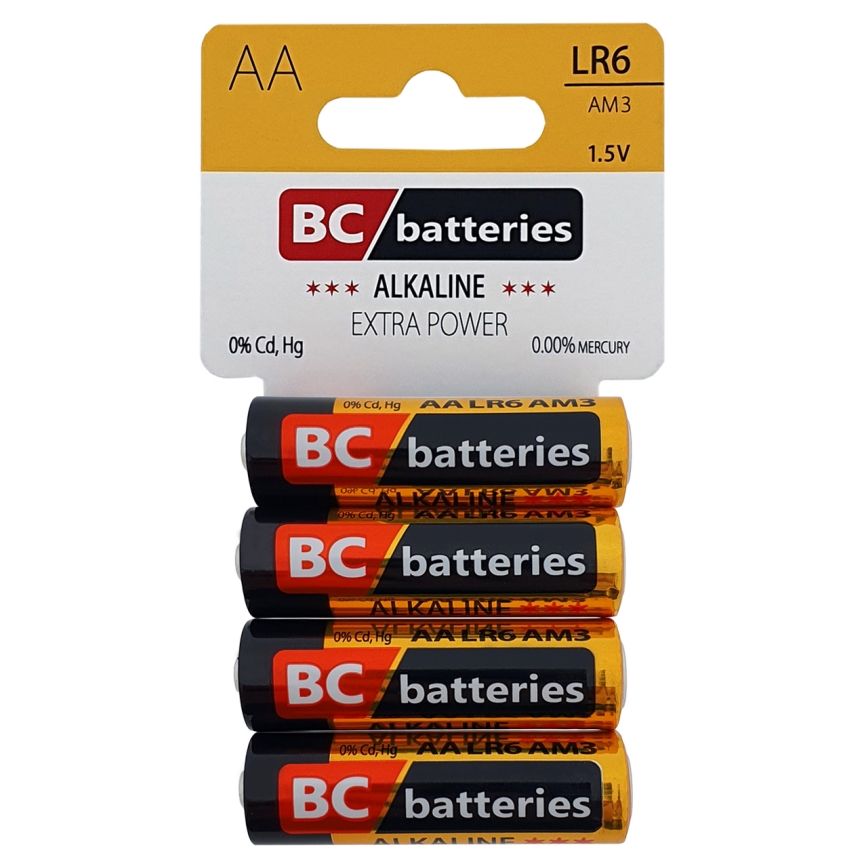 4 pz Batería alcalina EXTRA POWER AA 1,5V