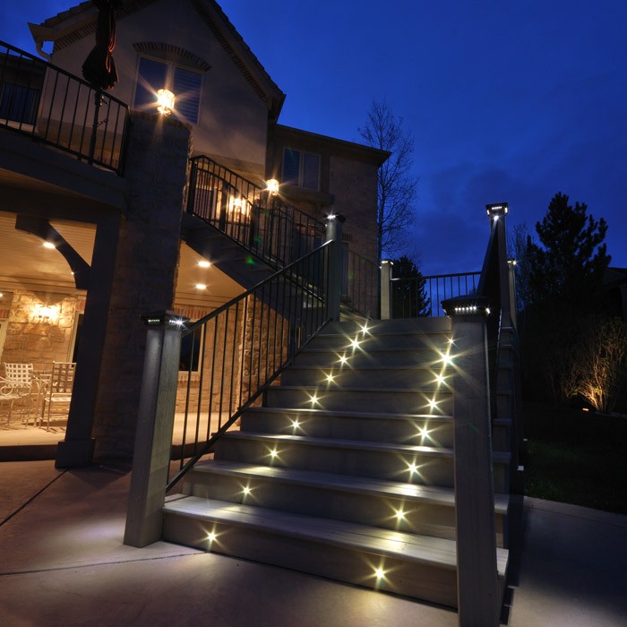 Luces LED para terrazas, lámpara LED enterrada incrustada, escalera, piso,  pasillo, iluminación exterior de edificio, decoración de terraza, patio