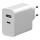 Adaptador de carga USB-C Power Delivery + USB-A 45W/230V blanco