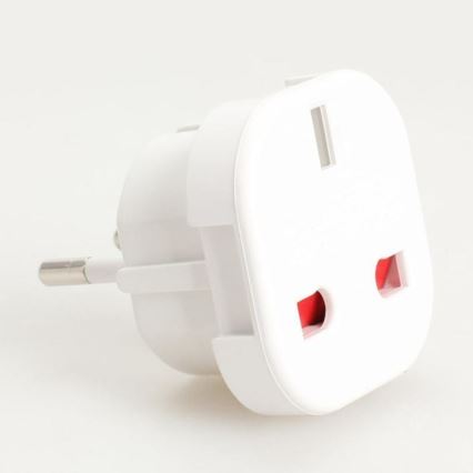 Adaptador de viaje diá. UK con enchufe EU