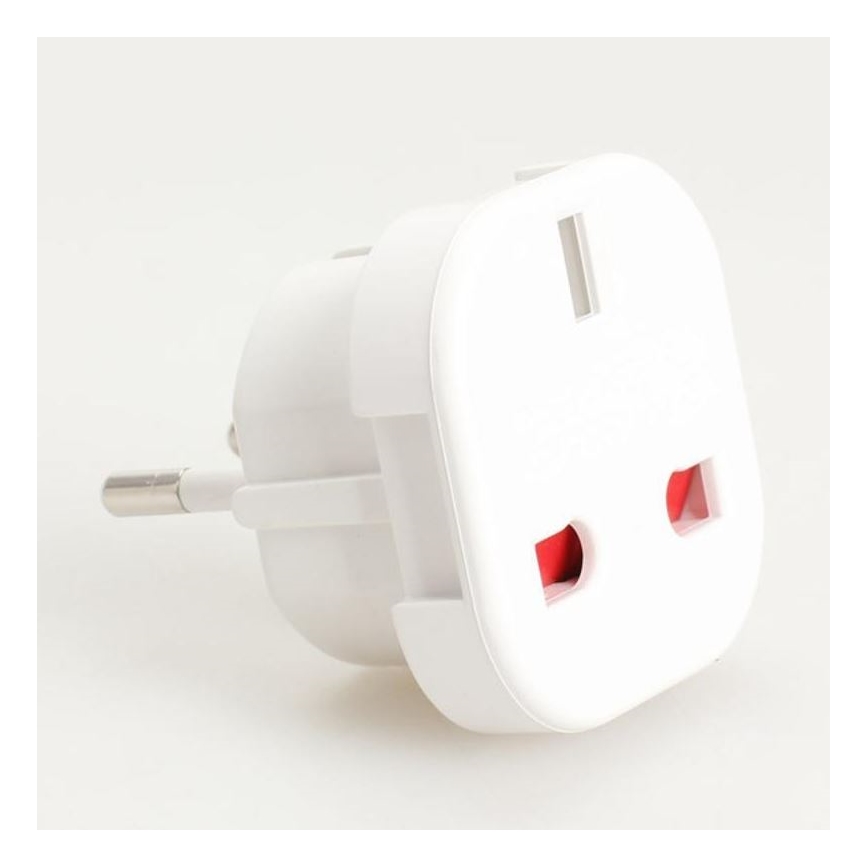 Adaptador de viaje diá. UK con enchufe EU