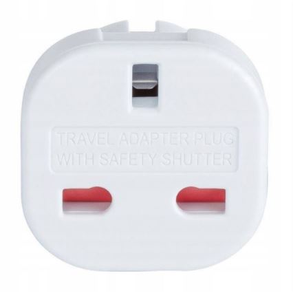 Adaptador de viaje diá. UK con enchufe EU