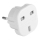 Adaptador de viaje UK/EU 230V blanco