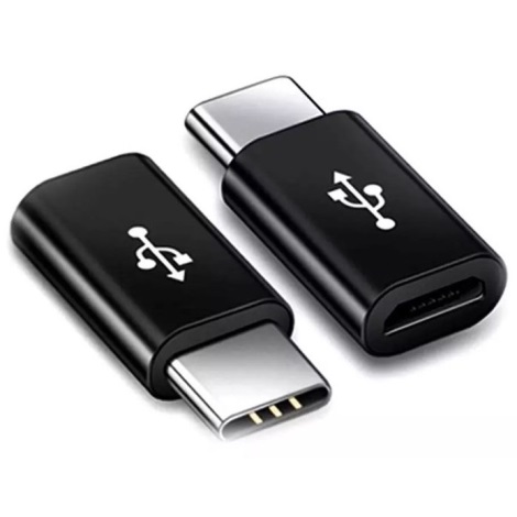 Adaptador micro USB a USB-C negro