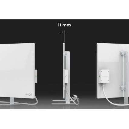 AENO - Panel infrarrojo eléctrico inteligente 700W Temporizador/termostato IP44 Wi-fi blanco