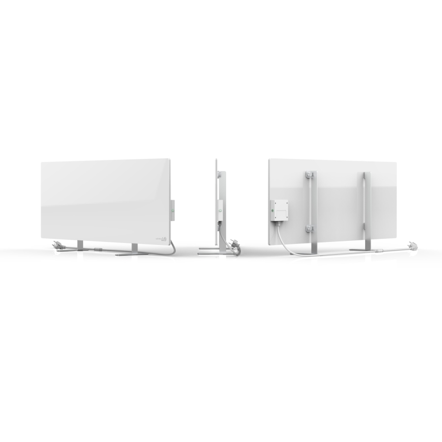 AENO - Panel infrarrojo eléctrico inteligente 700W Temporizador/termostato IP44 Wi-fi blanco