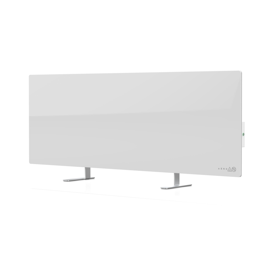 AENO - Panel infrarrojo eléctrico inteligente 700W Temporizador/termostato IP44 Wi-fi blanco