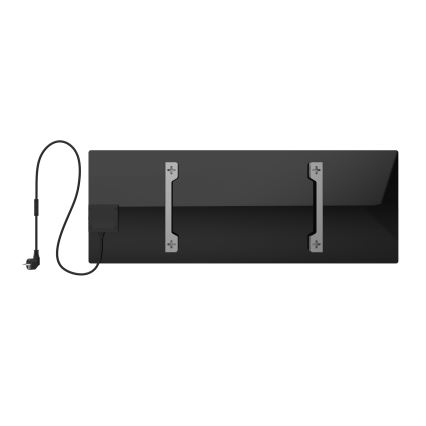 AENO - Panel infrarrojo eléctrico inteligente 700W Temporizador/termostato IP44 Wi-fi negro