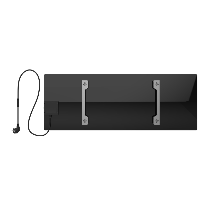 AENO - Panel infrarrojo eléctrico inteligente 700W Temporizador/termostato IP44 Wi-fi negro