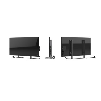 AENO - Panel infrarrojo eléctrico inteligente 700W Temporizador/termostato IP44 Wi-fi negro