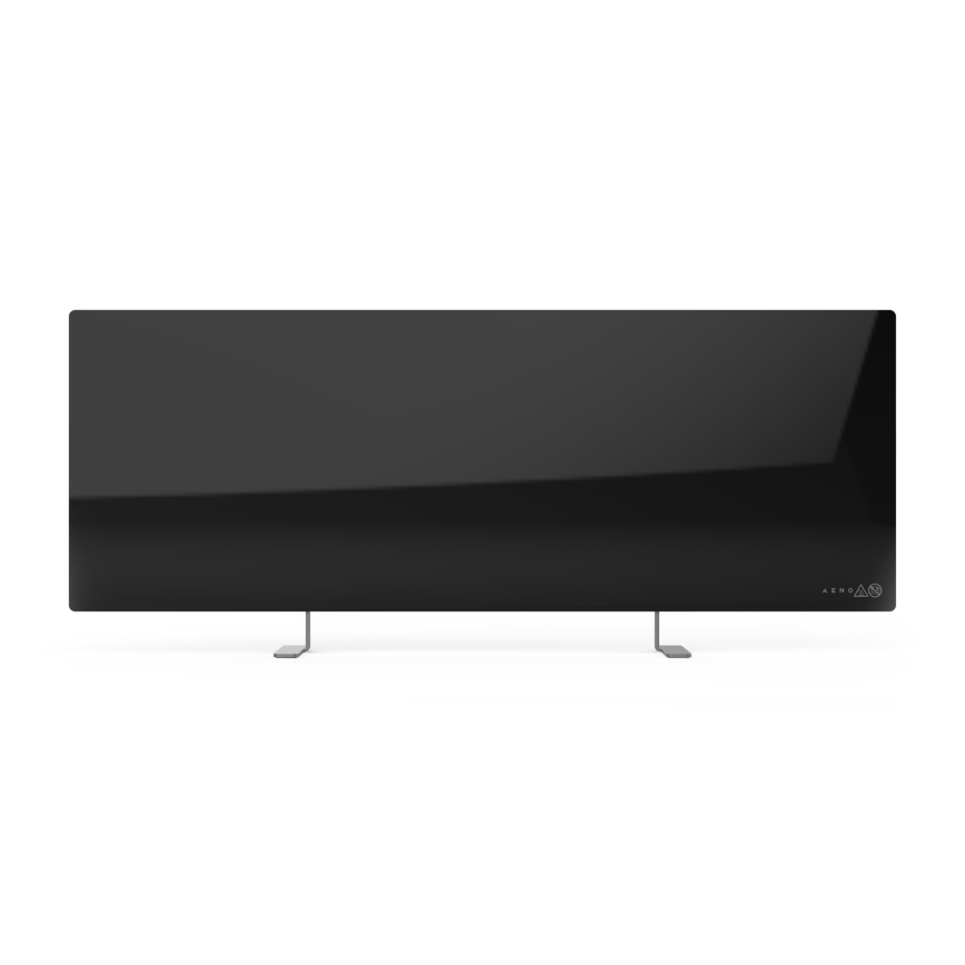 AENO - Panel infrarrojo eléctrico inteligente 700W Temporizador/termostato IP44 Wi-fi negro