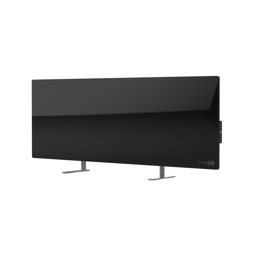 AENO - Panel infrarrojo eléctrico inteligente 700W Temporizador/termostato IP44 Wi-fi negro