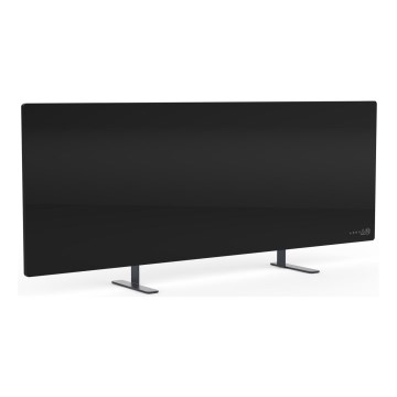 AENO - Panel infrarrojo eléctrico inteligente 700W Temporizador/termostato IP44 Wi-fi negro