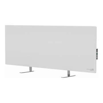 AENO - Panel infrarrojo eléctrico inteligente con pantalla LED 700W temporizador/termostato IP44 Wi-fi blanco