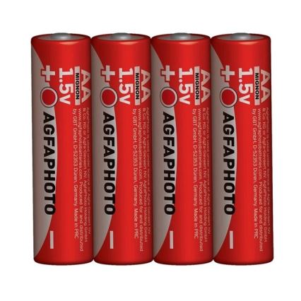 4 uds Baterías de zinc AA 1,5V