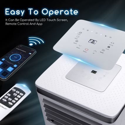 Aigostar - Aire acondicionado móvil inteligente 1003W/230V Wi-Fi + CR