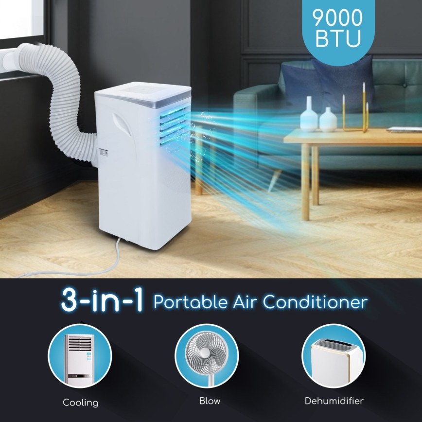 Aigostar - Aire acondicionado móvil inteligente 1003W/230V Wi-Fi + CR