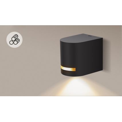 Aigostar - Aplique de exterior 1xGU10/35W/230V negro IP54