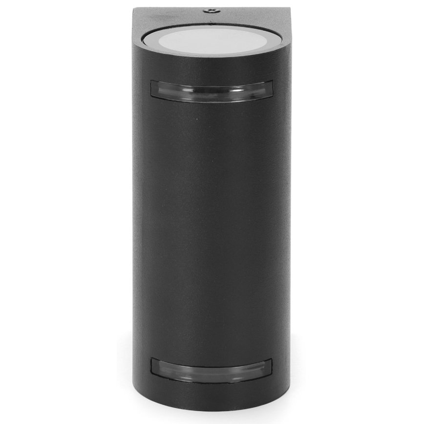 Aigostar - Aplique de exterior 2xGU10/35W/230V negro IP54