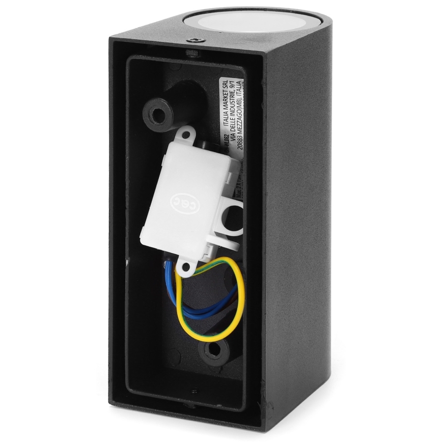 Aigostar - Aplique de exterior 2xGU10/35W/230V negro IP54