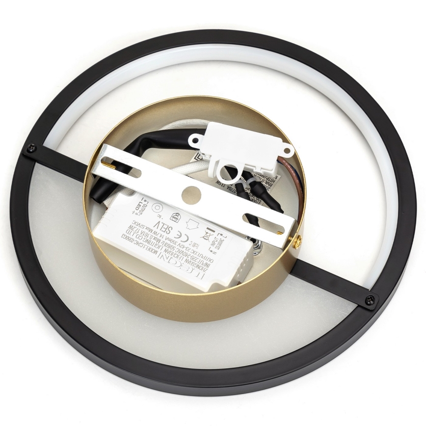 Aigostar - Aplique LED LED/13,5W/230V 6500K negro/dorado
