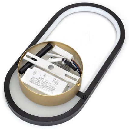 Aigostar - Aplique LED LED/13,5W/230V 6500K negro/dorado