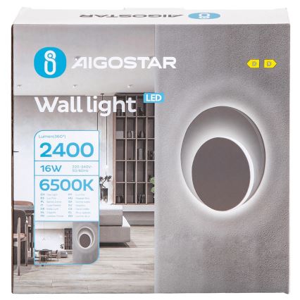 Aigostar - Aplique LED LED/16W/230V 6500K blanco