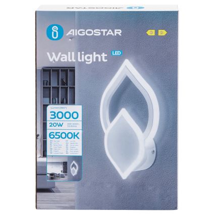 Aigostar - Aplique LED LED/20W/230V 6500K blanco