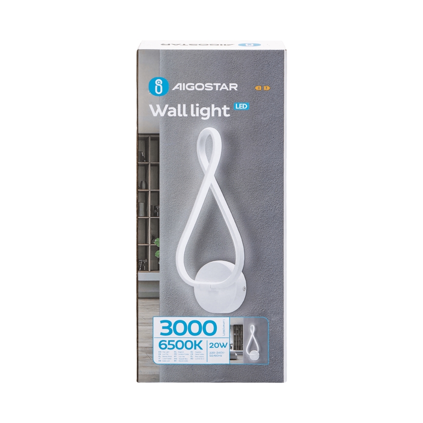 Aigostar - Aplique LED LED/20W/230V 6500K blanco