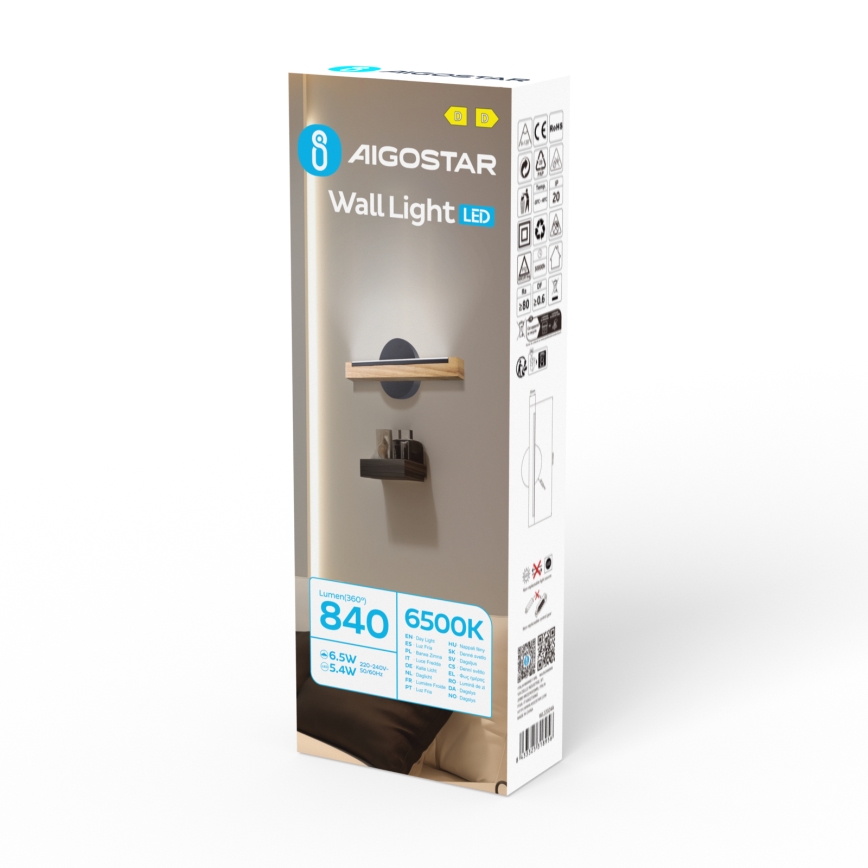 Aigostar - Aplique LED LED/6,5W/230V 6500K