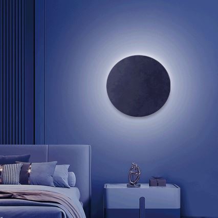 Aigostar - Aplique de pared LED RGBW regulable MESH Smart LED/12W/230V 2700-6500K negro + mando a distancia