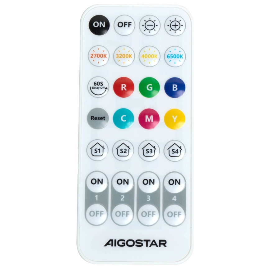 Aigostar - Aplique de pared LED RGBW regulable MESH Smart LED/12W/230V 2700-6500K negro + mando a distancia