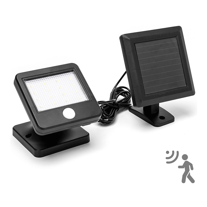 Aigostar - Aplique LED solar con sensor LED/0,64W/3,7V 600 mAh 6500K IP44