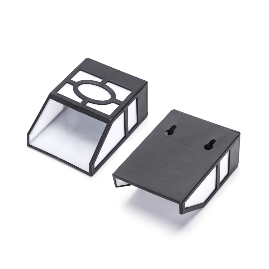 Aigostar - Aplique LED solar LED/0,006W/1,2V 100 mAh 2700K IP44 negro