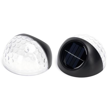 Aigostar - Aplique LED solar LED/2W/1,2V negro 2700K IP44