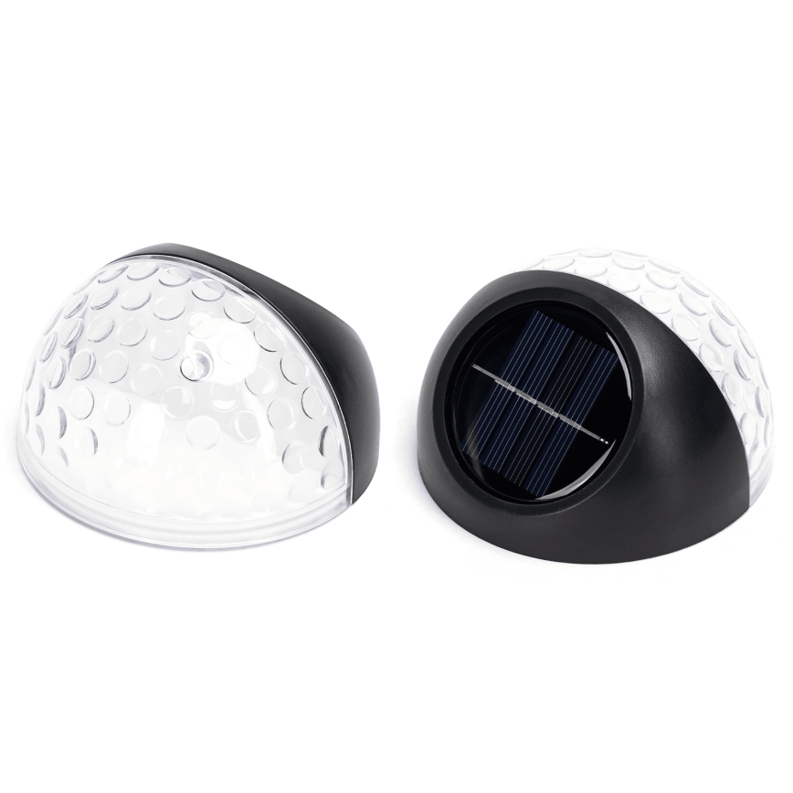 Aigostar - Aplique LED solar LED/2W/1,2V negro 2700K IP44