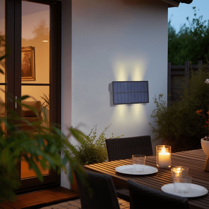 Aigostar - Aplique LED solar LED/4W/5,5V 2700K IP44
