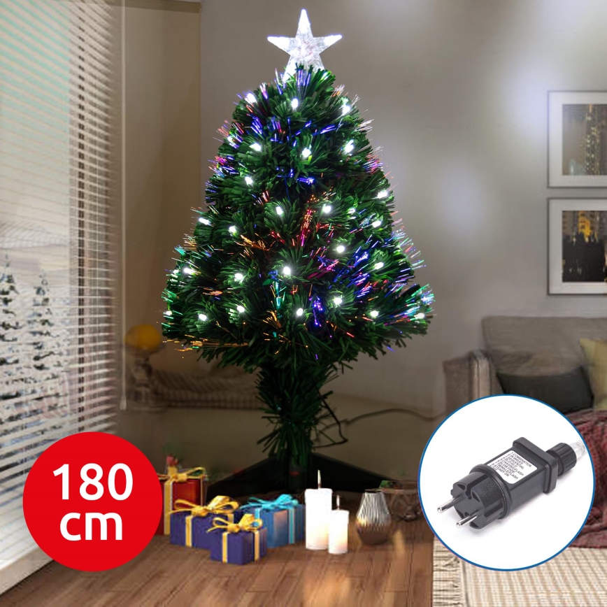Aigostar - Árbol de Navidad LED de exterior LED/6W/230V 180 cm IP44 blanco frío