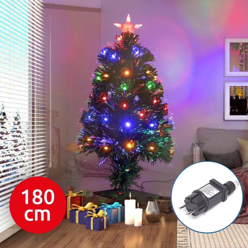 Aigostar - Árbol de Navidad LED de exterior LED/6W/230V 180 cm IP44 multicolor