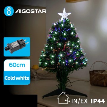 Aigostar - Árbol de Navidad LED para exterior LED/3,6W/230V 60 cm IP44 blanco frío