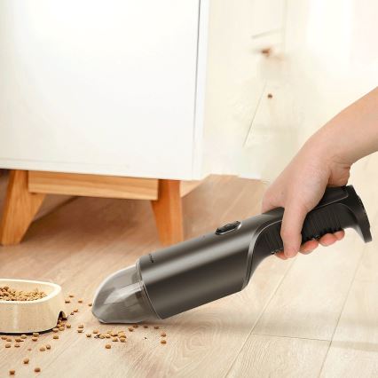 Aigostar - Aspirador de mano recargable 70W/7,4V cromo